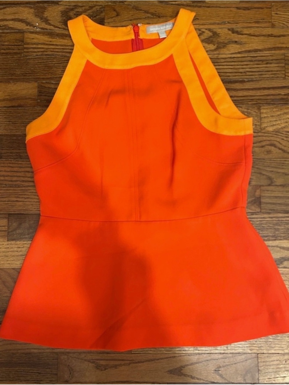 Banana Republic Orange Tank with Yellow Trim